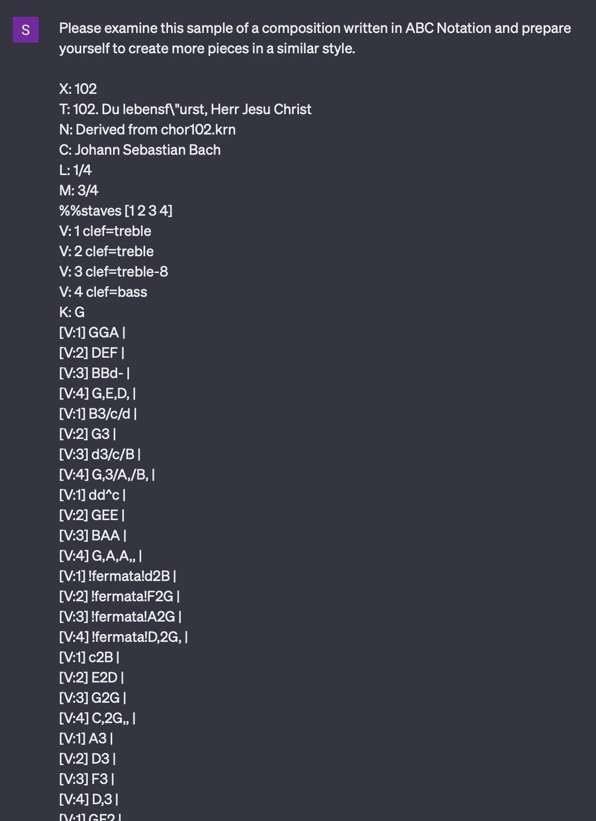 ChatGPT4 screenshot