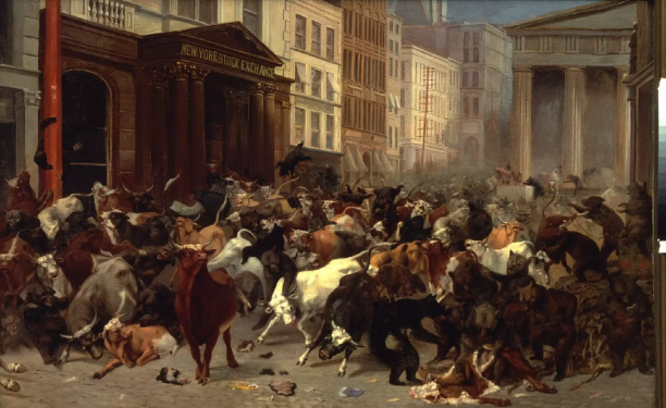The Bulls and Bears in the Market, William Holbrook Beard, 1879 藏于纽约证券交易所档案馆