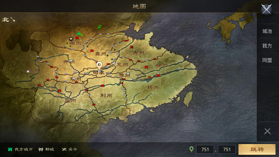 图5.2.3.1 《率土之滨》游戏地图