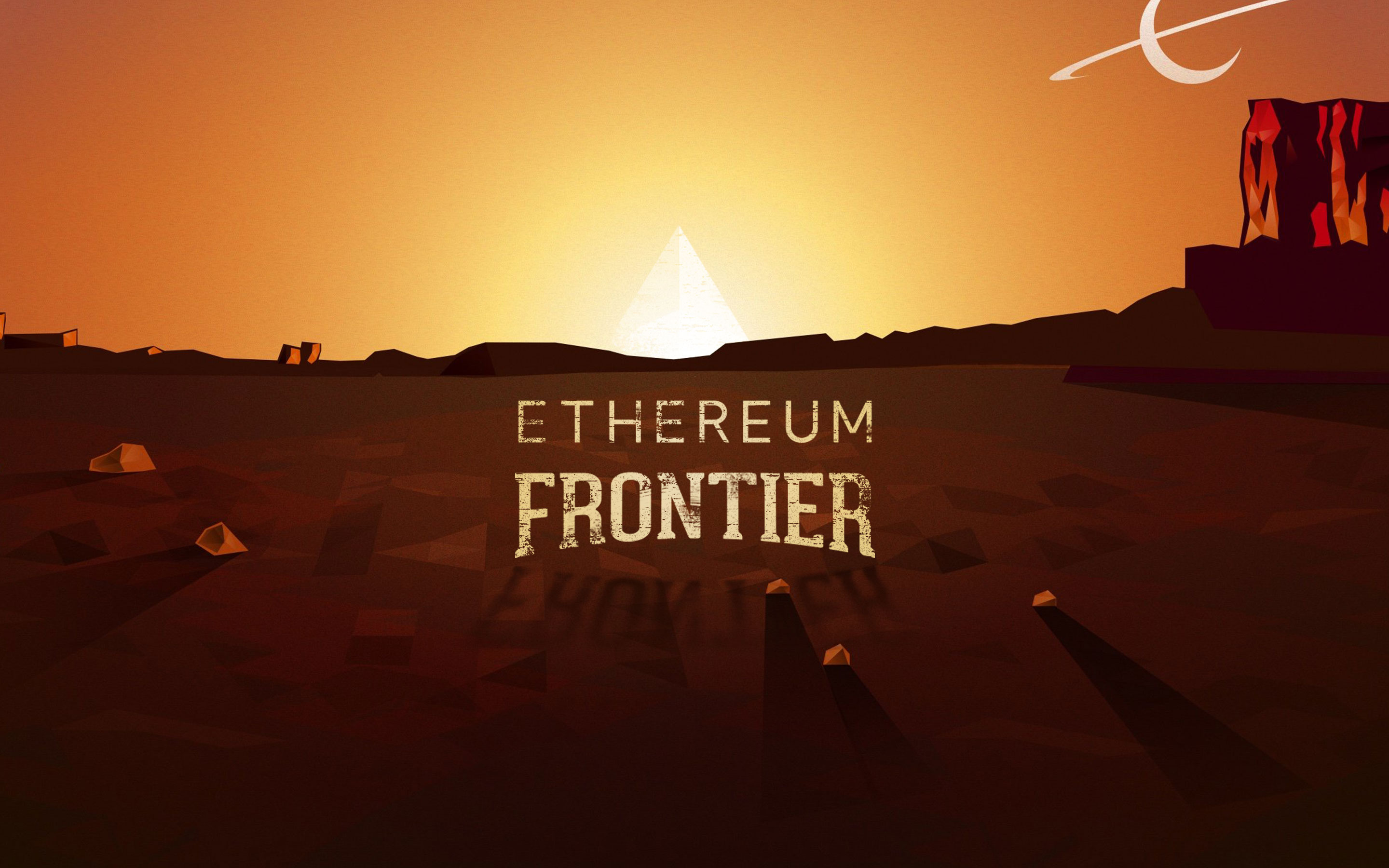 En el 2015 Ethereum empieza a deslumbrar en el horizonte en esta primera fase llamada Frontier, cuando era una testnet. Imagen de su web en su primer lanzamiento.