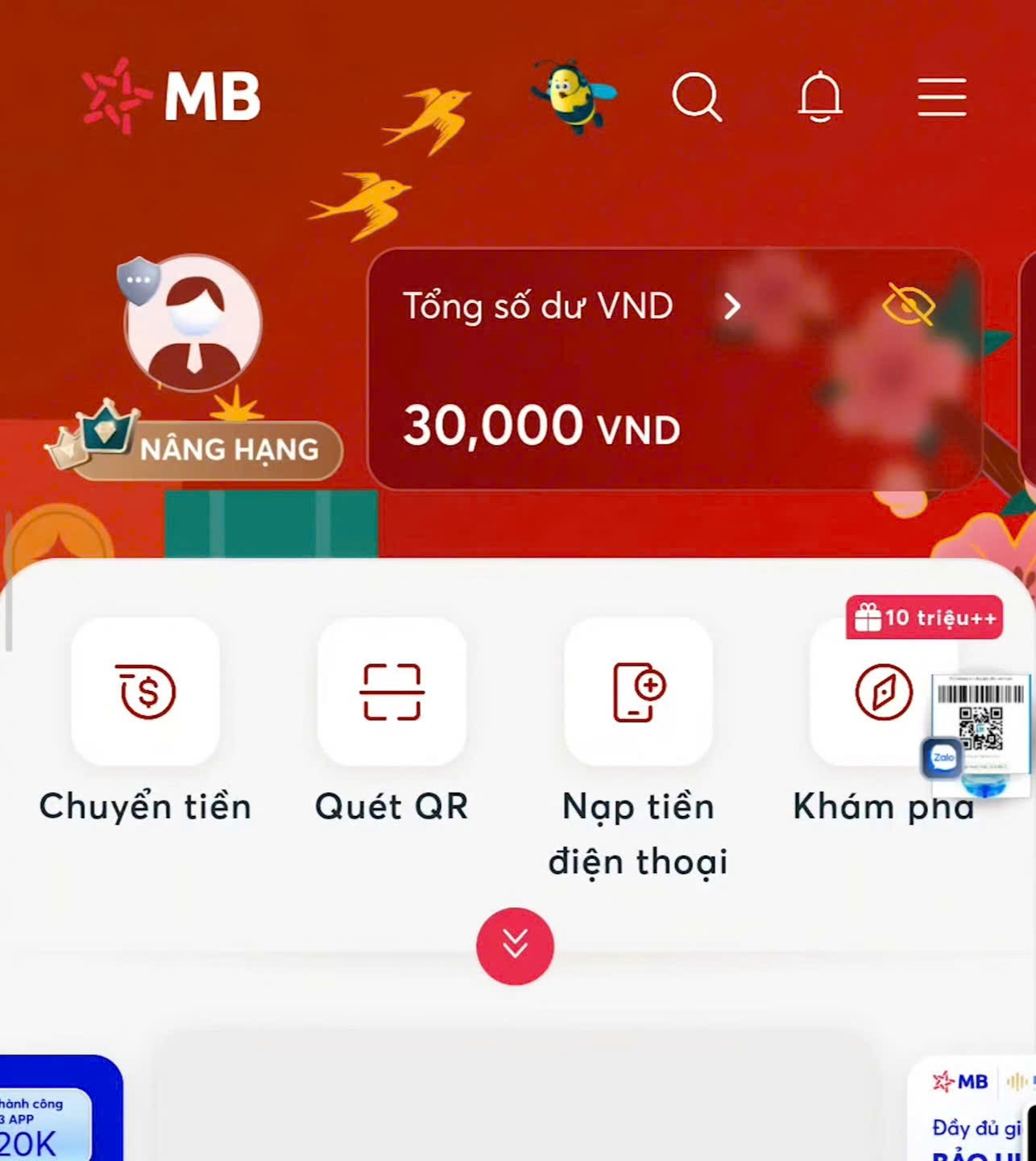 Nhận thưởng thành công