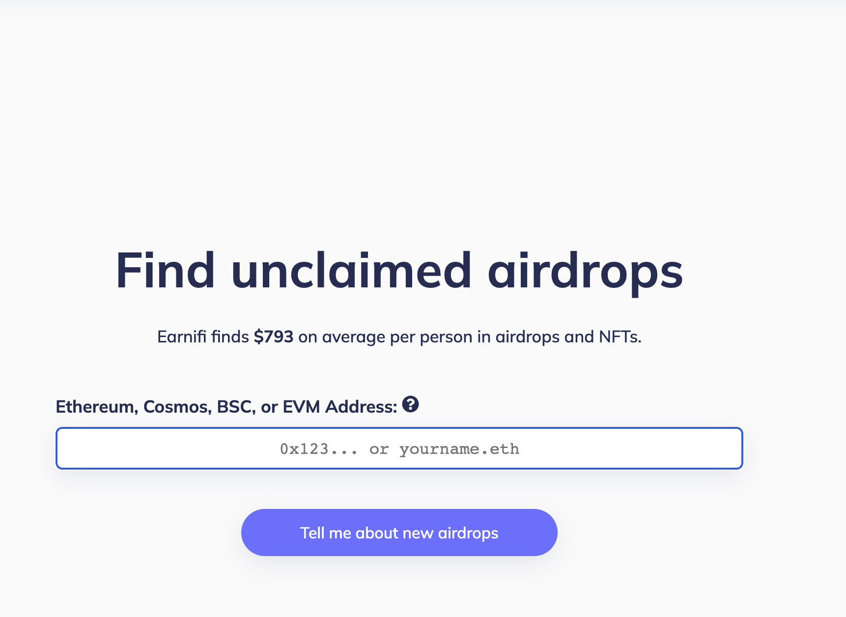 check airdrops to claim