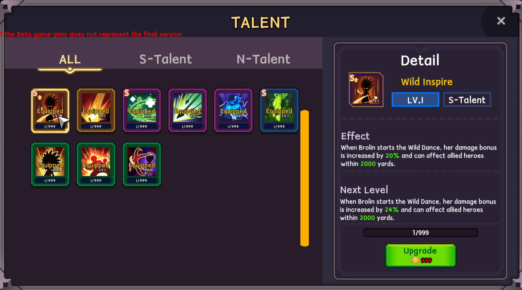 Brolin's Talents