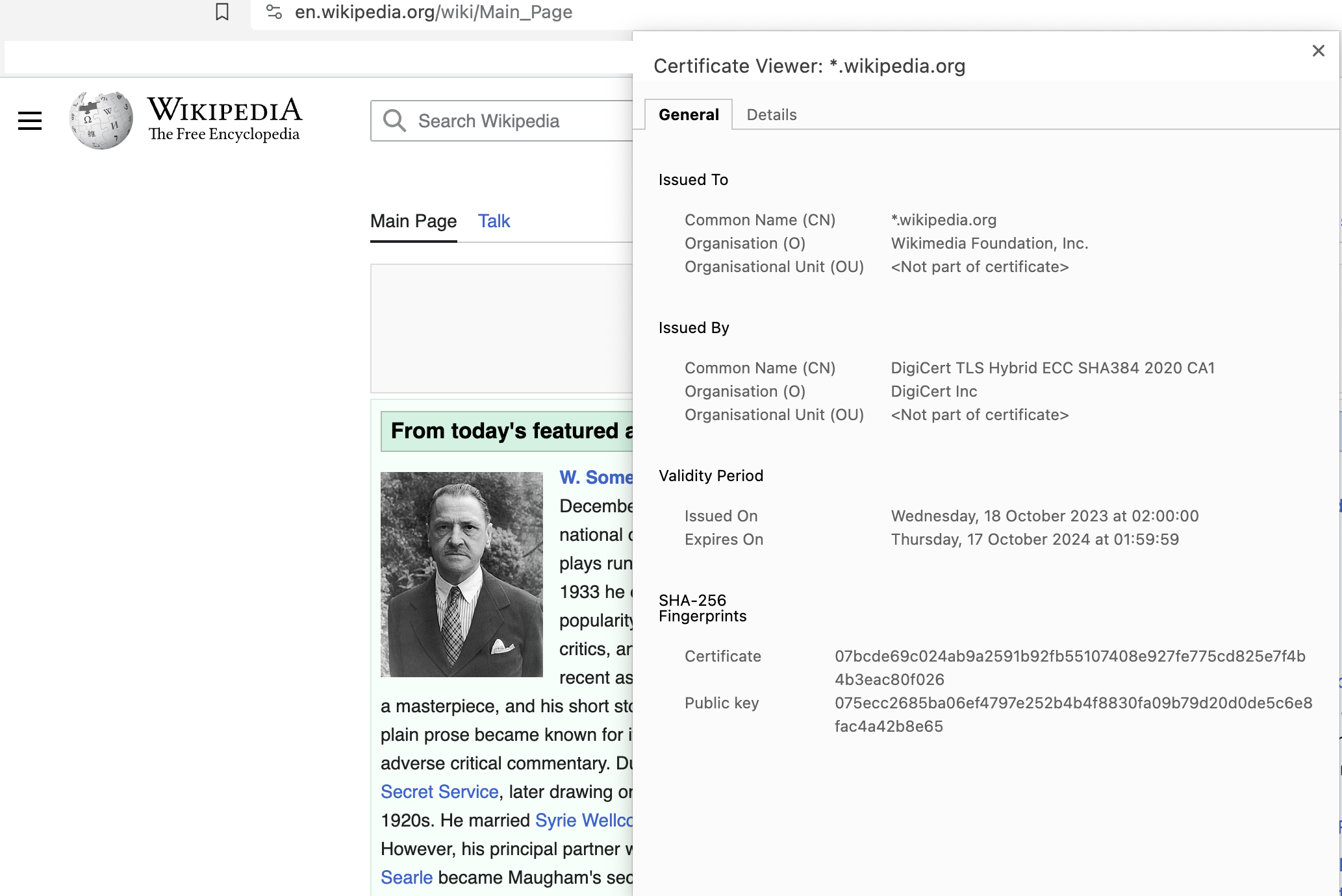 TSL certificate viewer