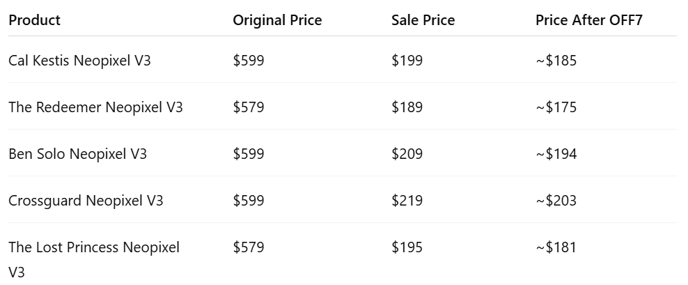 Hot Nsabers Deals