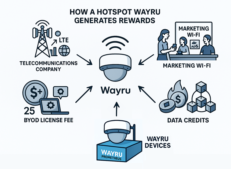Diferentes formas en las que Wayru podria obtener ingresos.