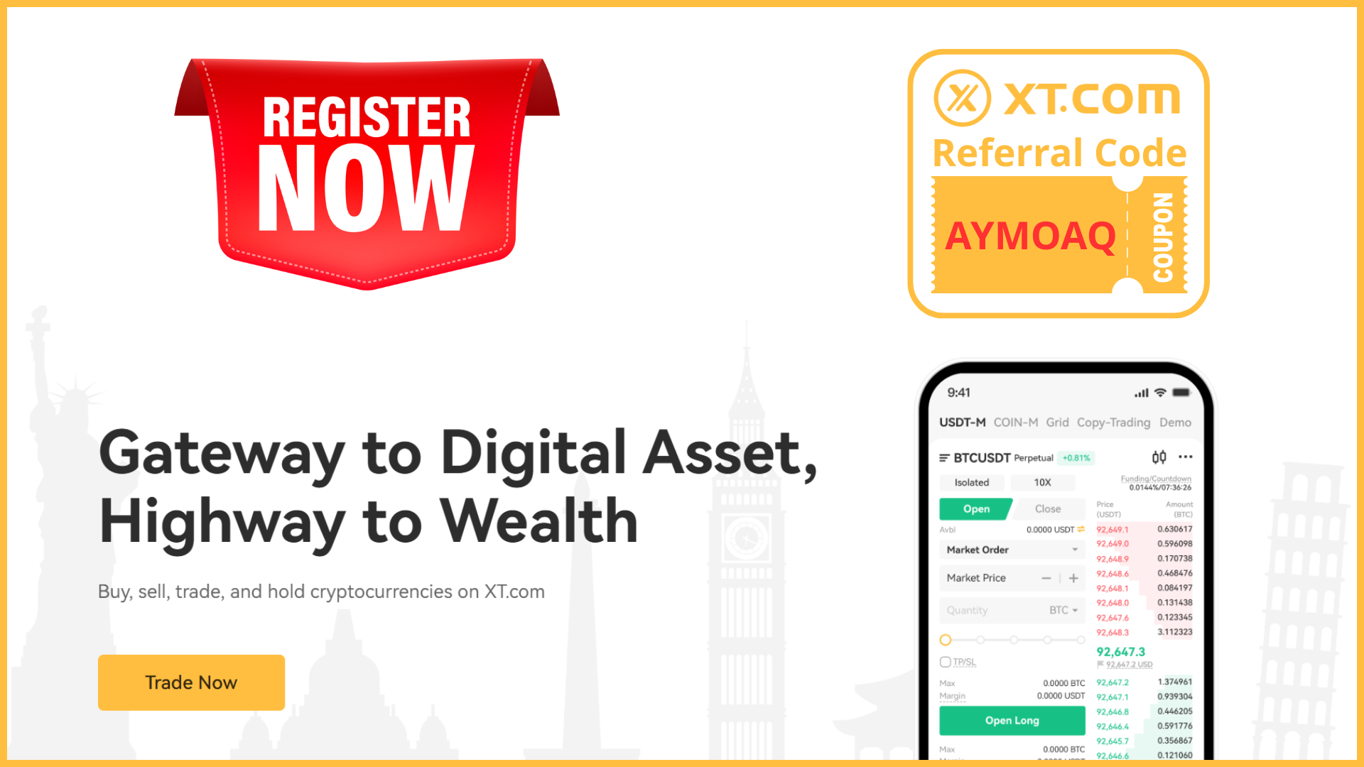 Join XT.com via This Referral Link and Use Code "AYMOAQ" for a $2,888 Bonus and 50% Fee Discount
