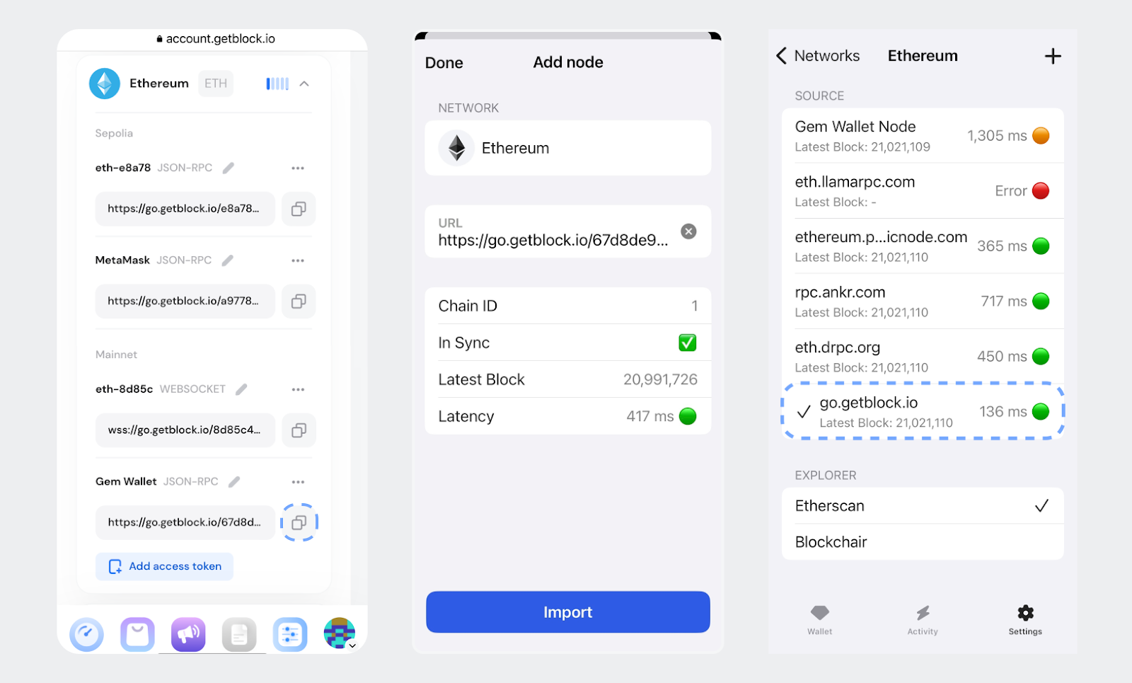 Image: GetBlock, Gem Wallet